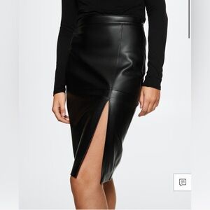 NWT MANGO Leather Skirt
